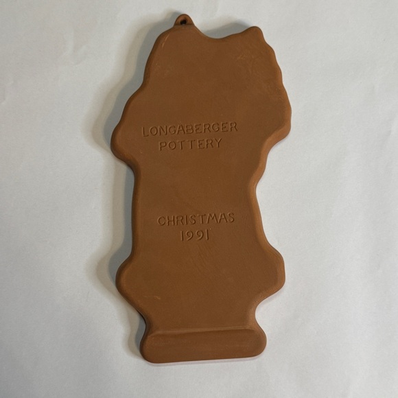 Longaberger Pottery Vintage Christmas Cookie Molds St Nick Kriss Kringle Set - Picture 12 of 14